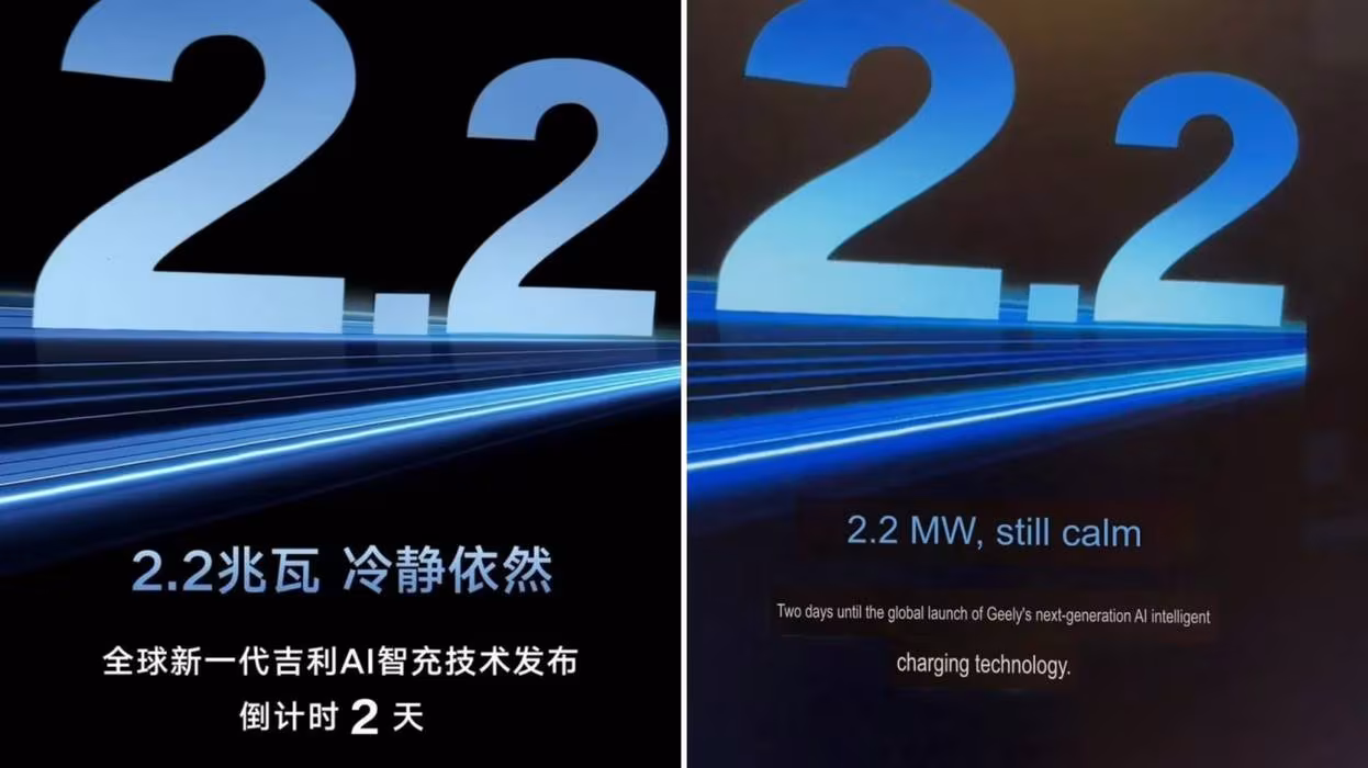 A Geely promete um carregador de 2,2 MW capaz de carregar um elétrico em quatro minutos, mais rápido do que a BYD